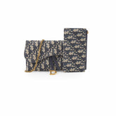 Christian Dior Oblique Saddle Wallet on Chain WOC